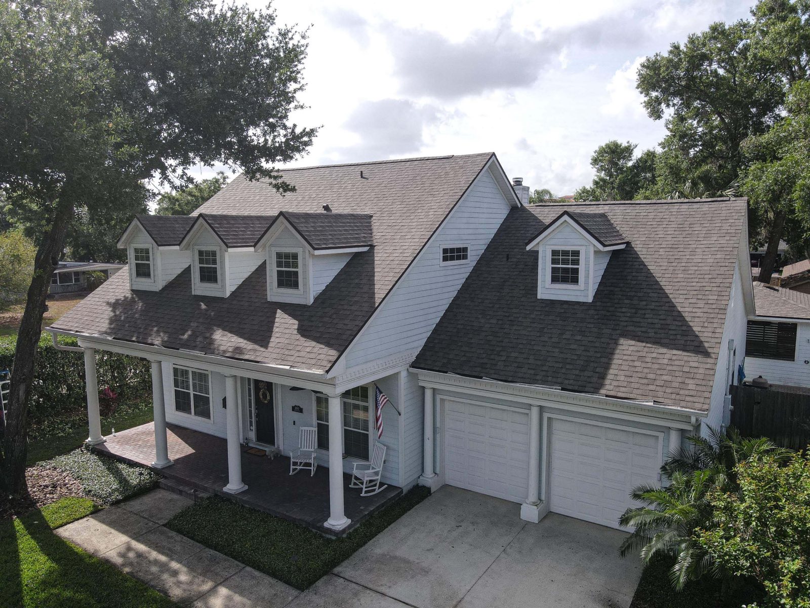Completed shingle roof replacement on a Winter Park home